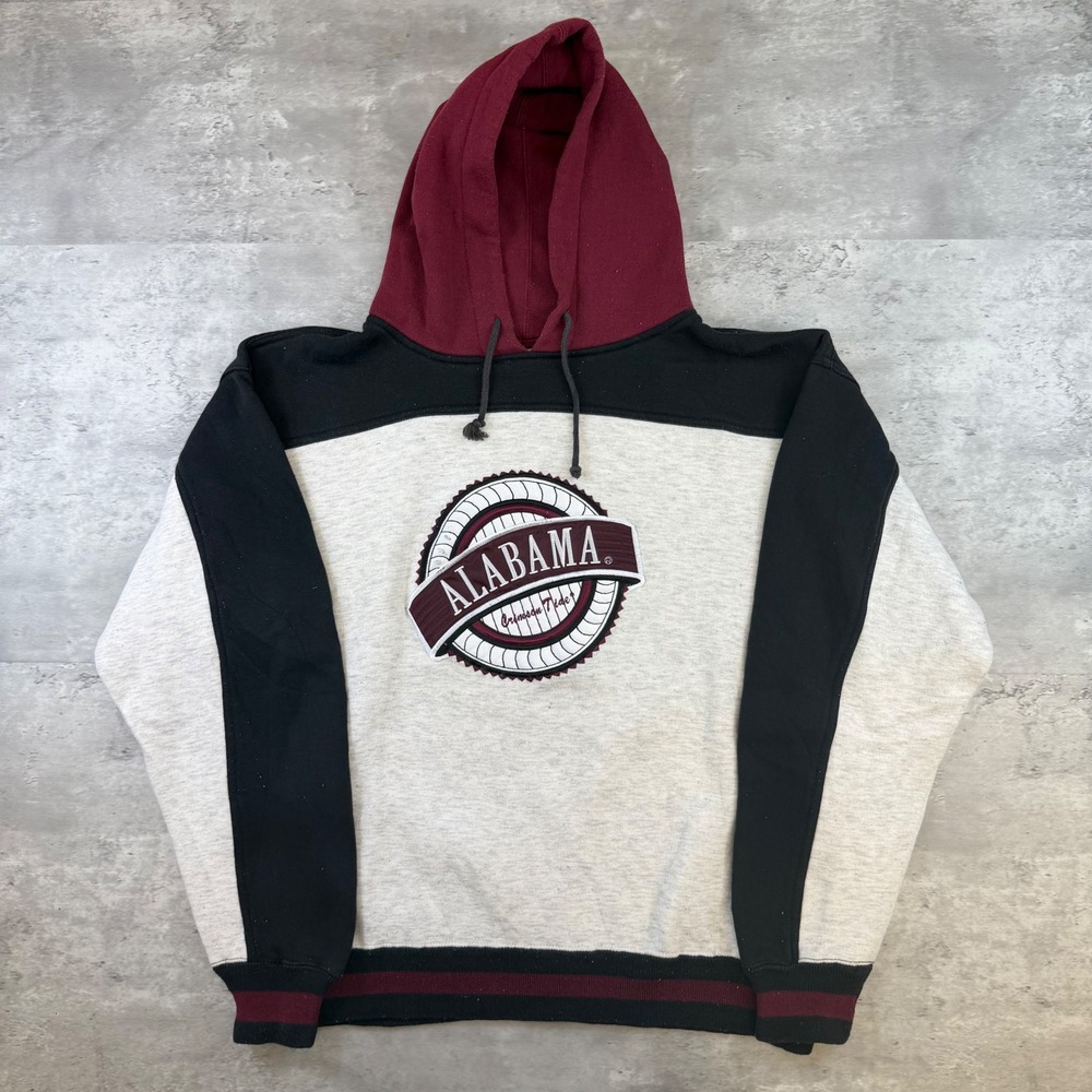 Alabama Crimson Tide‎ Midwest Embroidery Colorblock Hoodie Grey Black Maroon L